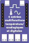 Carte Tyness Multi IN - 6 entrées multifonctions température- analogique-digitale