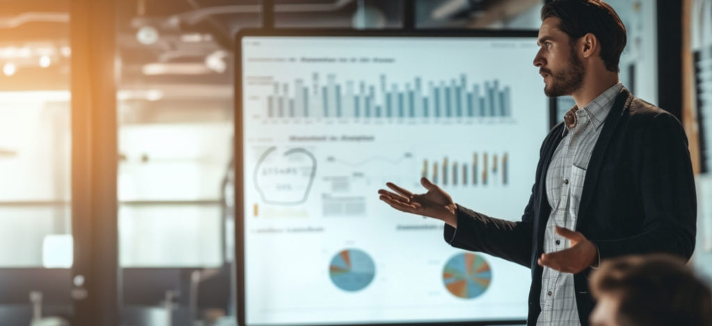 Présentation d'indicateurs de performance énergétique à une équipe projet