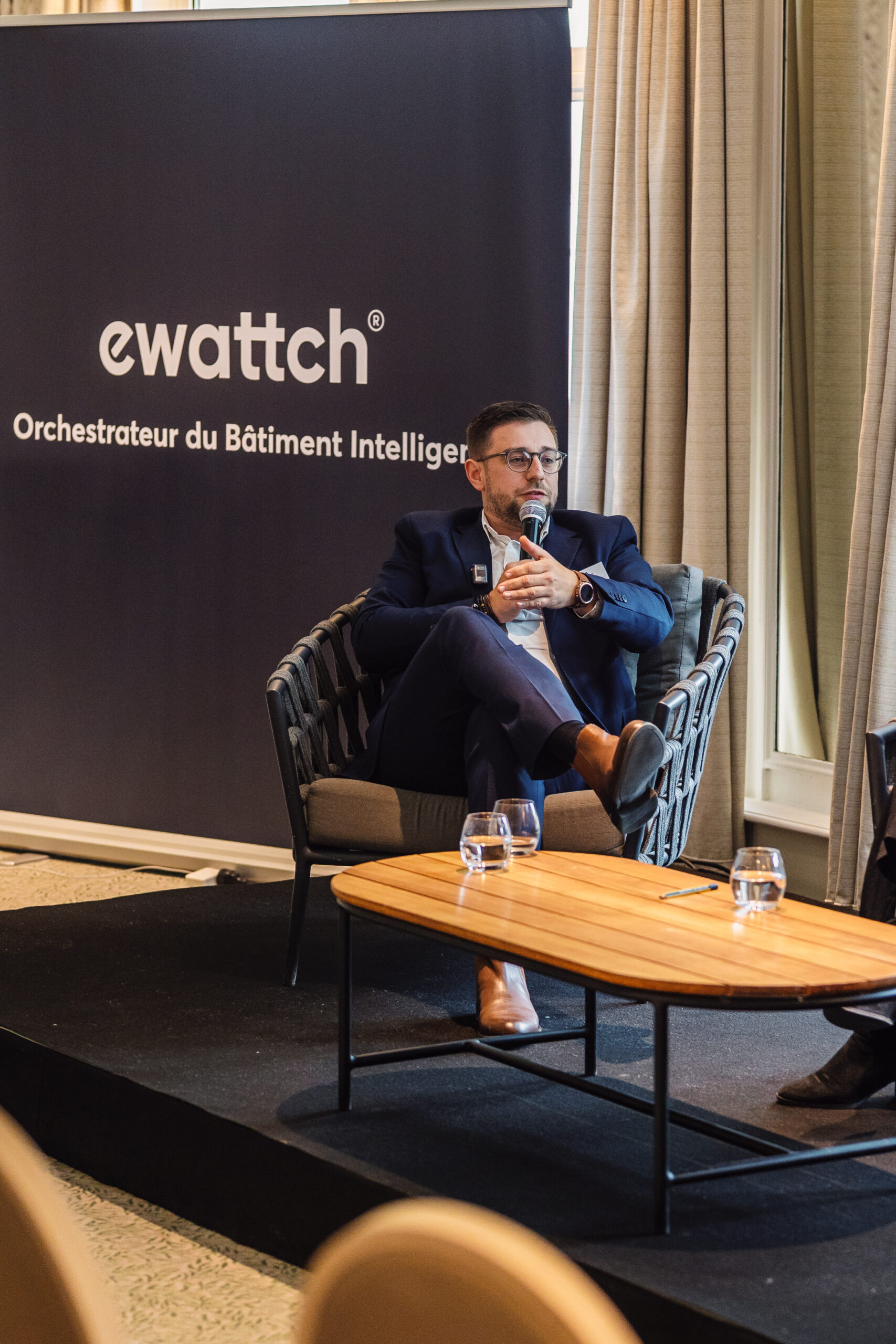 Mathieu Muzelet de Steamo, groupe  Armonia prenant la parole pour partager son retour d'expérience lors de l'événement Ewattch 2025
